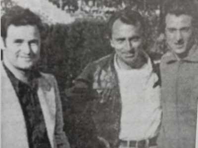 I primi allenatori di Mennea: il professor Francesco Mascolo e Carlo Vittori, il quale inizialmente non rimase particolarmente colpito da quel ragazzo troppo magro...